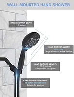 American Imaginations Wall Mount CUPC Approved Stainless Steel Shower Head In Black Color AI-34367