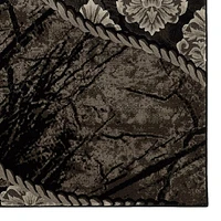 Tapis Bijou Ybor marron et noir de 5 pi x 7 pi 6 po