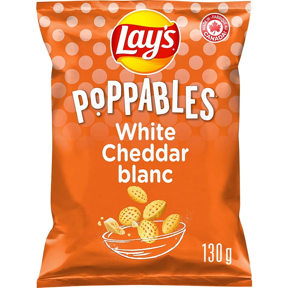 Lay’s Poppables White Cheddar flavoured potato snacks, 130g