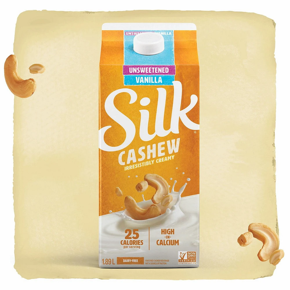 Silk Creamy Cashew Milk Alternative, Unsweetened, Vanilla Flavour, 1.89 L