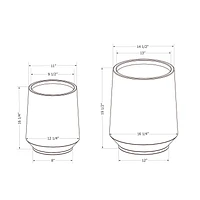 Dalya Set of 2 Planters Greige