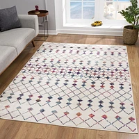 Tapis d'interieur Rug Branch Savannah Boho, beige bleu, moderne - Salon, chambre
