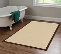 Tapis d'appoint Athena naturel et marron de 4 pi x 6 pi