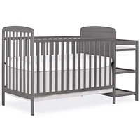 Dream On Me Anna 4 in 1 Full Size Crib and Changing Table Combo, Model #678, Two Storage Shelves