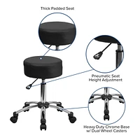 Tabouret médical ergonomique avec Base chromée
