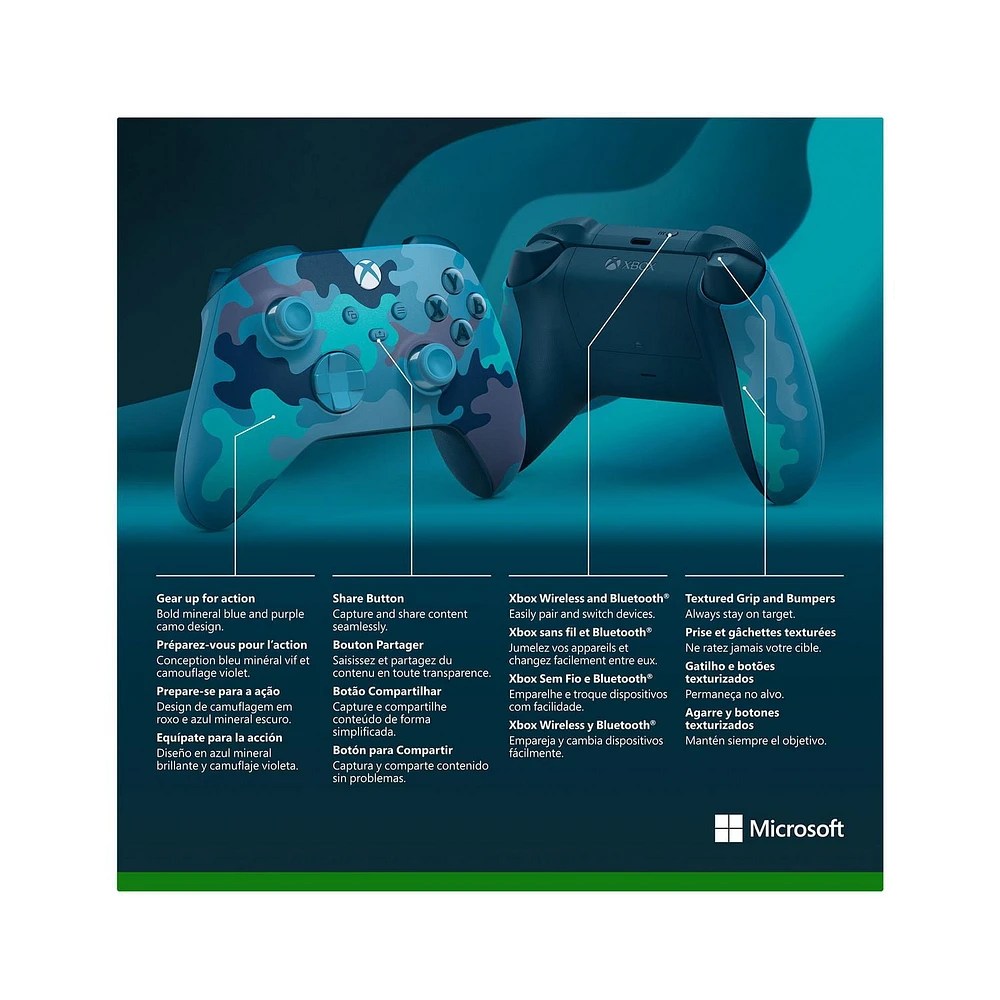 Xbox Wireless Controller – Mineral Camo Special Edition for Xbox Series X|S, Xbox One, and Windows Devices