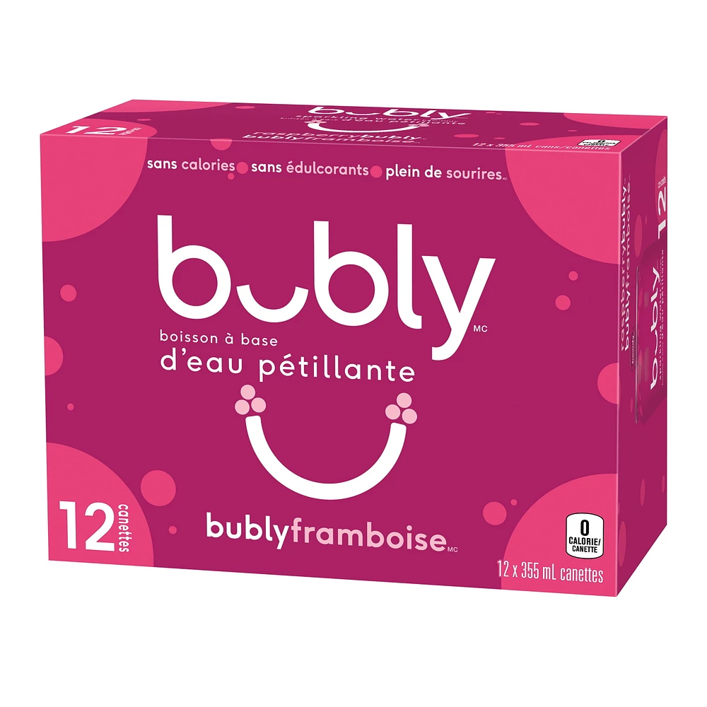 Bubly™ Eau Pétillante Saveur Framboise 12 x355 mL, Canettes 12 x355 mL