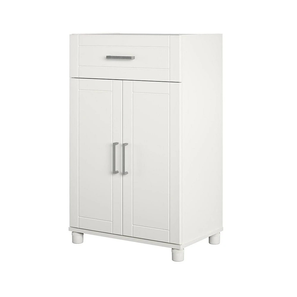 Callahan 24" 1 Drawer/2 Door Base Storage Cabinet, White