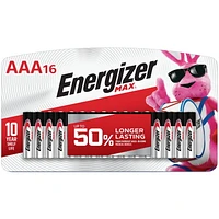 Piles alcalines AAA Energizer MAX, paquet de 16 Paquet de 16 piles