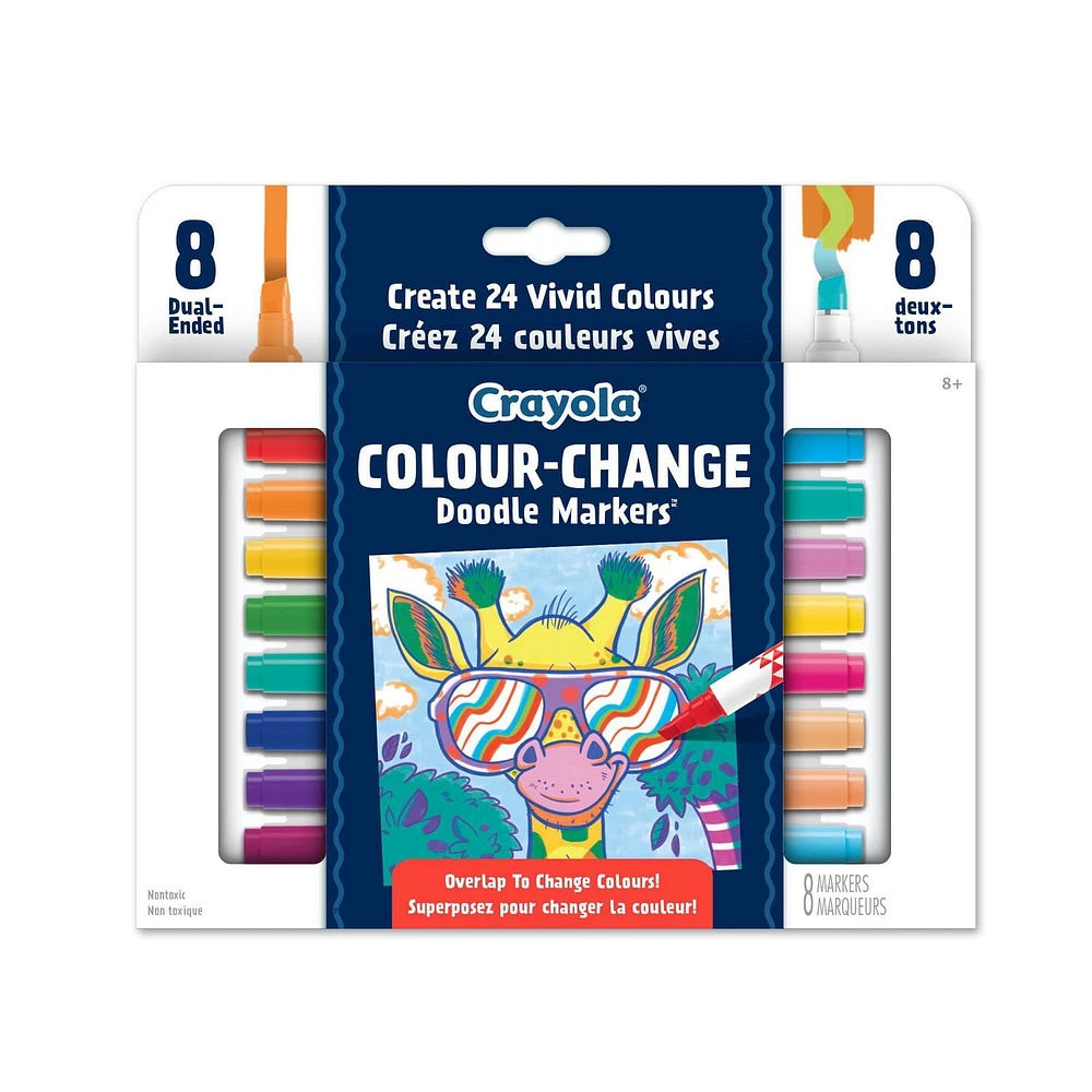 Crayola Colour-Change Doodle Markers, 8 Count, Colour changing markers