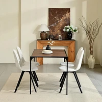 Homy Casa 47 Inch Rectangle Dining Table Desk with Manufactured Wood Metal Legs for Dining Room Home Office Kitchen Bistro