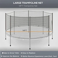 Soozier 14ft Frence Replacement Round Trampoline Enclosure（Net Enclosure Only）