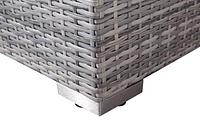 Velago Ensemble Sectionnel Complet en Osier Toutes Saisons Fresco, 8 Pièces, Gris Clair