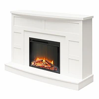 Manteau de cheminée avec foyer Barrow Creek d’Ameriwood Home, blanc