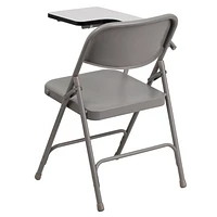 Lot de 2 pièces - Chaise pliante en acier de première qualité avec bras de tablette pour droitier