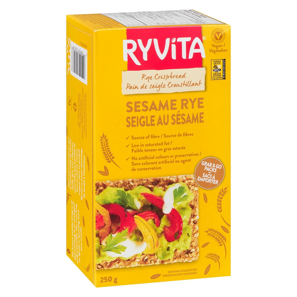 RYVITA SESAME RYE CRISPBREAD, 250GR