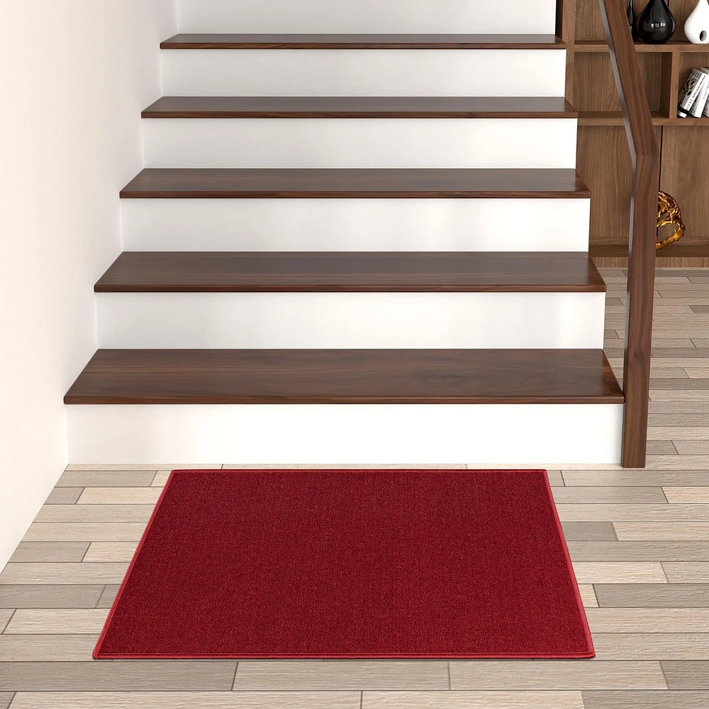 Tapis de couloir à motif de solide à sous-couche en caoutchouc de la collection Ottohome
