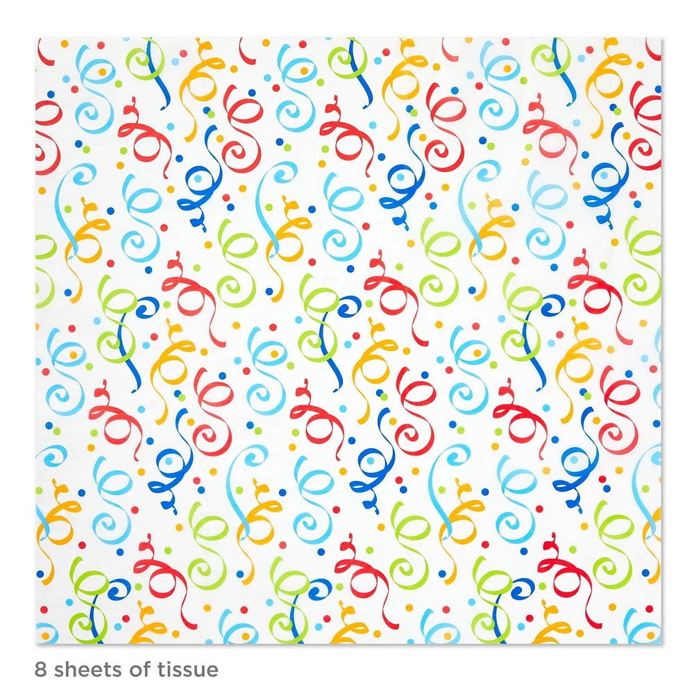 Papier de soie pour emballer les cadeaux, Hallmark (6 feuilles : confettis multicolores) pour les fêtes, les remises des diplômes, les célébrations