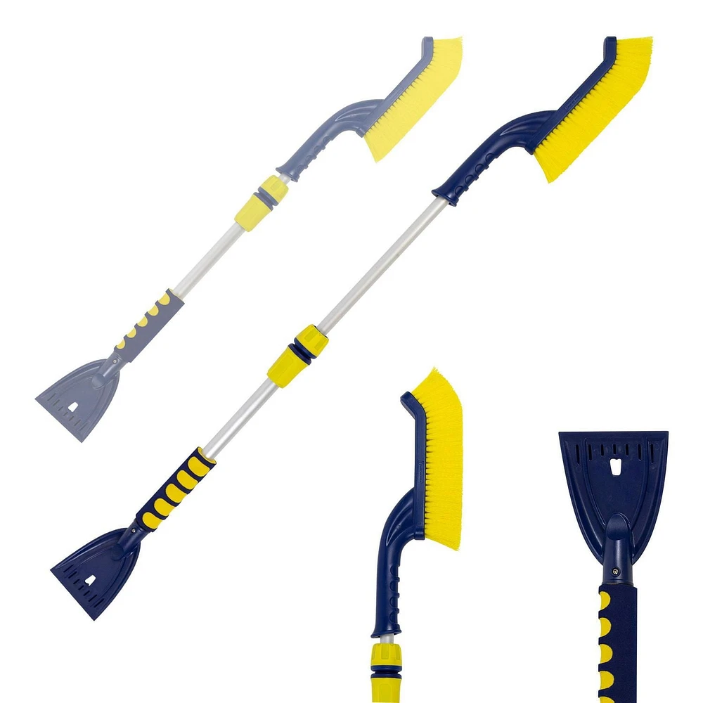 Koolatron Michelin Basic Telescopic Snow Brush, Adjustable Length for Snow/Ice Removal