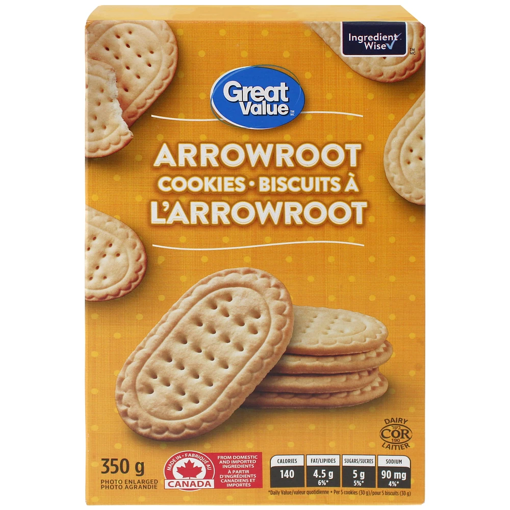 Biscuits à l’arrow-root Great Value 350 g