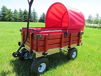 Millside Classic Wood wagon with half canopy and pads