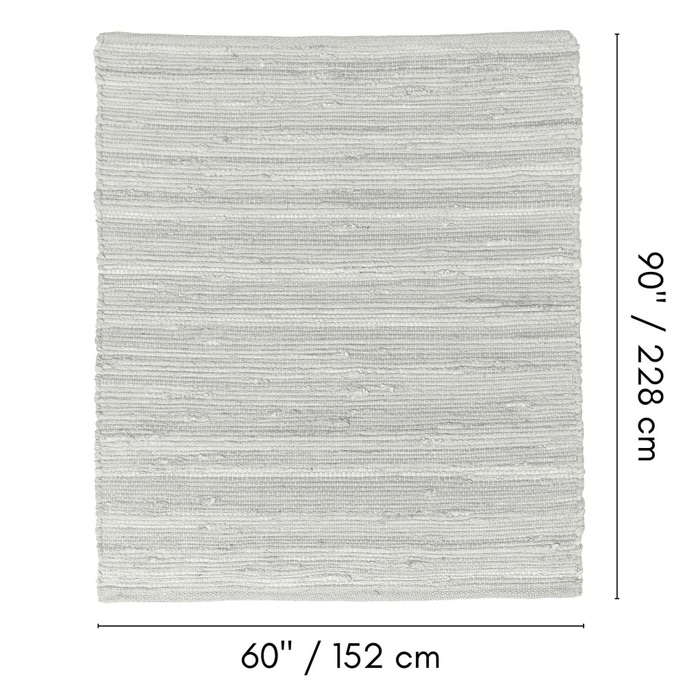 Fabstyles Cotton Solid Rug, Area Rag Rug for Living Room, Hallway, Patio