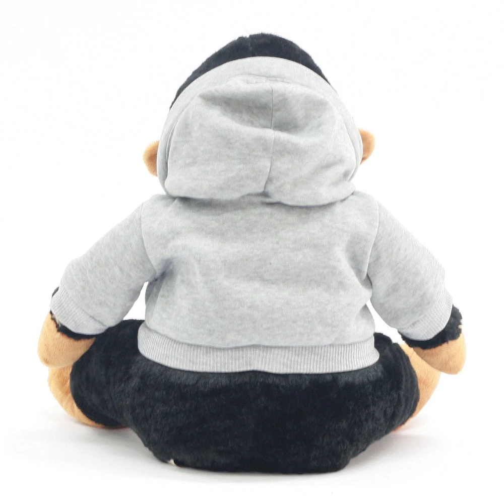 Way to celebrate! Valentine 15 Inch Lovable Stuffed Plush Gorilla With Hoodie