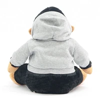 Way to celebrate! Valentine 15 Inch Lovable Stuffed Plush Gorilla With Hoodie