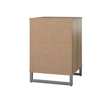Nightstand with 1 Drawer, Distressed Gray Oak