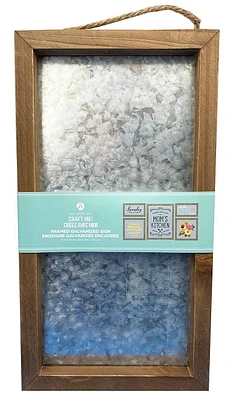 Hampton Art Rustic Frame Galvanized Plank 8x15"