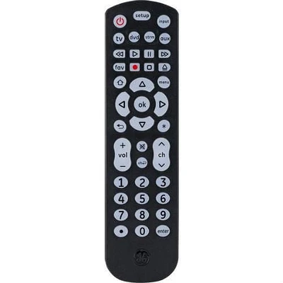 Télécommande universelle de marque GE pour quatre appareils, noire, 46260 Télécommande universelle