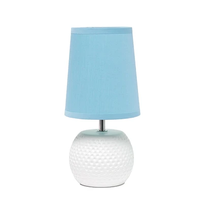 Lampe de table en céramique texturée cloutée Simple Designs, bleu