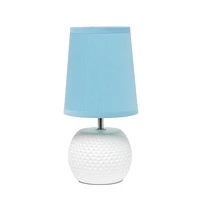 Lampe de table en céramique texturée cloutée Simple Designs, bleu