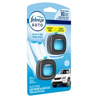 Assainisseur d’air pour voiture Febreze, pince pour bouche d’air automobile qui combat les odeurs, parfum Draps frais, 2unités