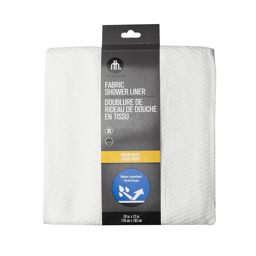 Doublure de rideau de douche en microfibre texturé de Hometrends 70 pouces x 72 pouces