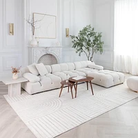 Rug Branch Astra Modern Indoor Area Rug, Cream Beige, Geometric - Living Room, Bedroom, Dining Room