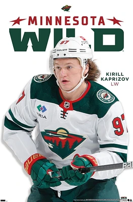 NHL Minnesota Wild - Kirill Kaprizov Feature Series 23 Wall Poster, 22.375" x 34"