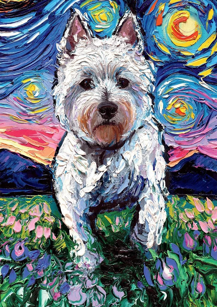 Buffalo Games - Adorable Animals - Westie Nights - 300 Piece Jigsaw Puzzle
