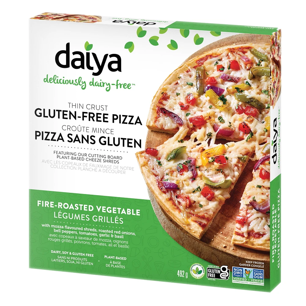 Daiya Fire-Roasted Thin Crust Gluten-Free Vegetable Pizza, Daiya Fire Roast GF Veg Pizza