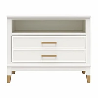 CosmoLiving by Cosmopolitan Westerleigh, table de chevet large, blanc