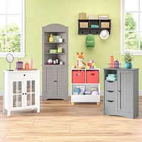 Unité de rangement pour jouets 24 po (61 cm) à plusieurs casiers pour enfants - 2 bacs