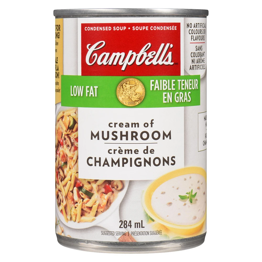 Campbell’s Low Fat Cream of Mushroom Soup, 284 mL