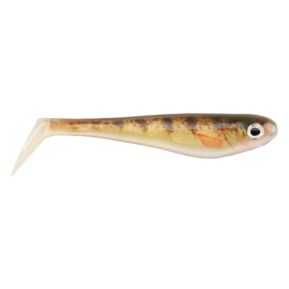 Berkley PBBSS4-HDYLP PowerBait Shad de natation pré-monté, paquet de 4, perche jaune HD 4" PowerBait Shad de natation pré-monté perche jaune HD