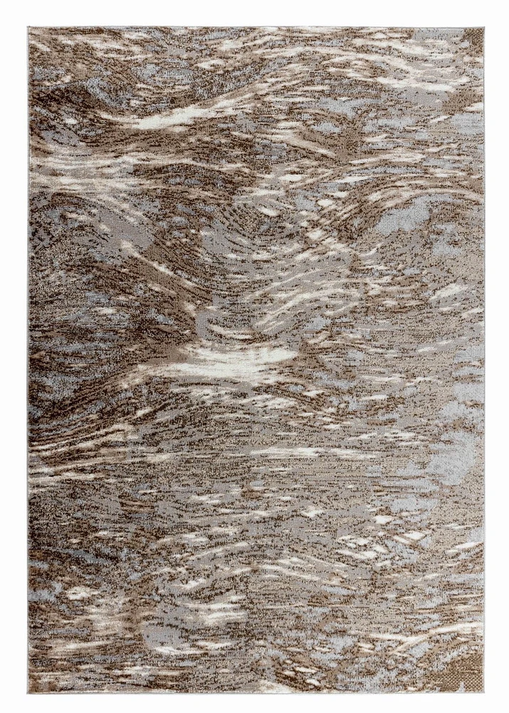 Rug Branch Collection Sakarya Tapis d'intérieur abstrait vague moderne