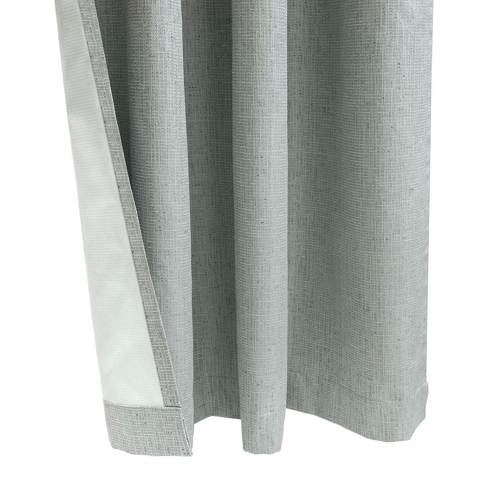 Loft Living Davie occulant Double Tetiere panneau de rideau 52 x 84 in Argent