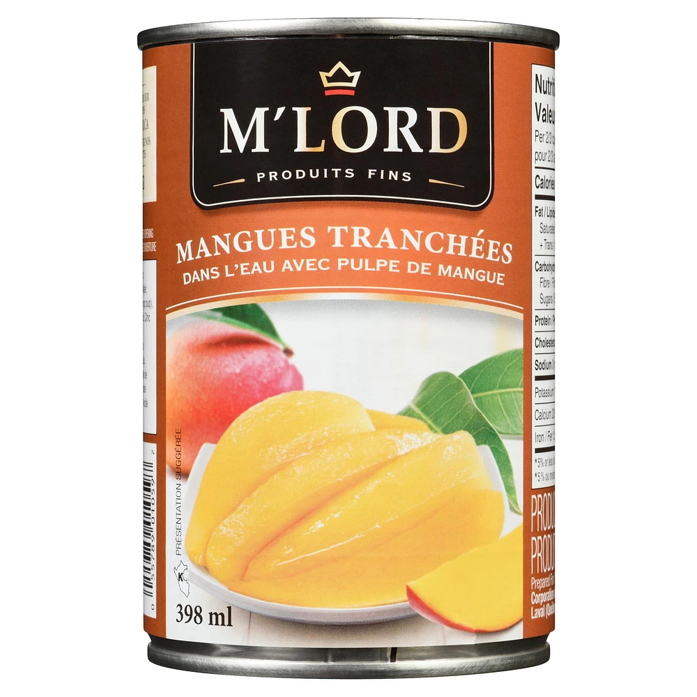 M'Lord Sliced Mangoes in Water, 398ml