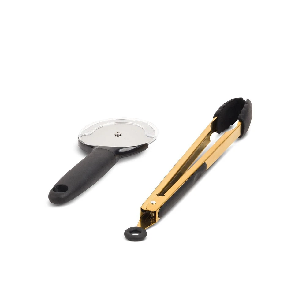 Thyme & Table Batterie de cuisine et ustensiles de cuisson antiadhésifs 32 pièces Noir