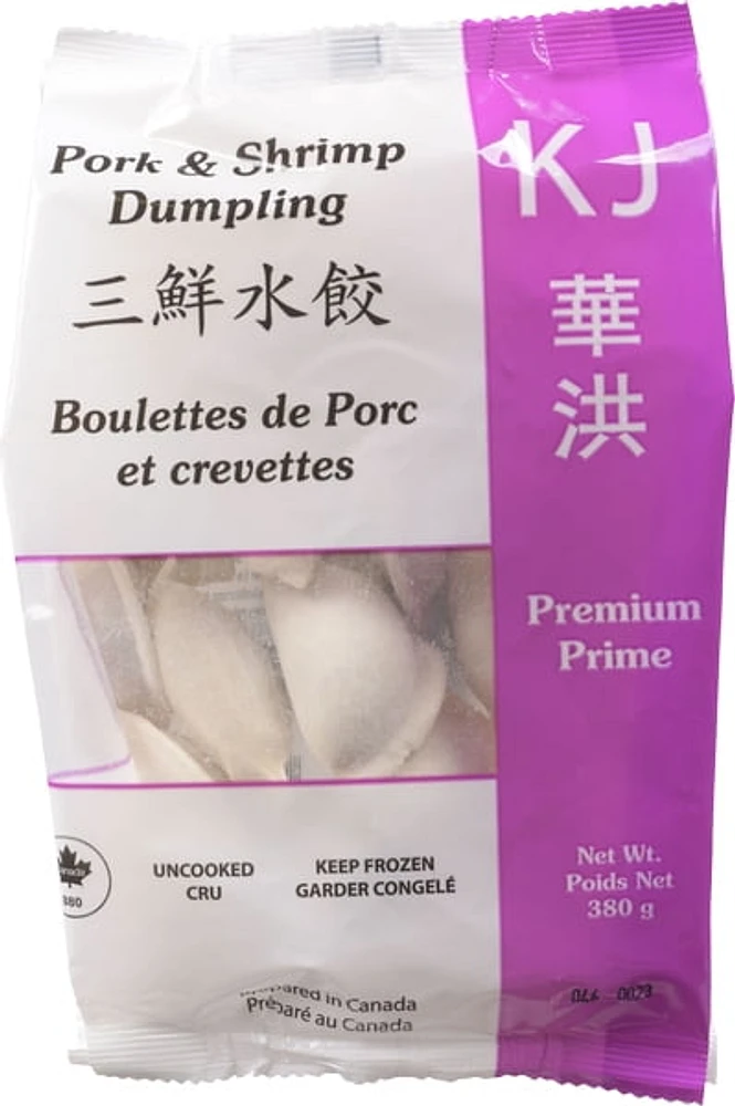 KJ Shrimp & Pork Dumpling, Net Wt.: 380 g