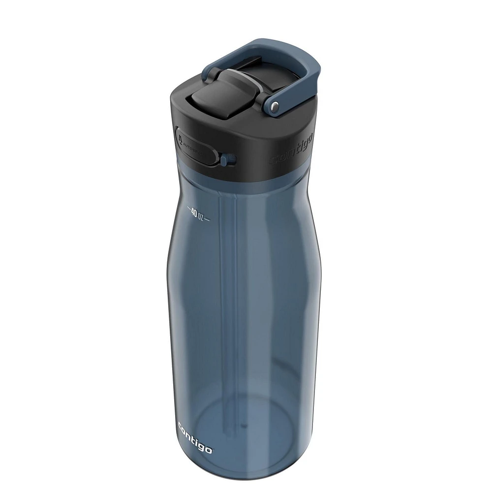 Contigo Ashland 2.0 Leak-Proof Water Bottle with Straw and Carry Handle, BPA-Free, Dishwasher Safe, Blueberry, 40 oz (1.8 l)