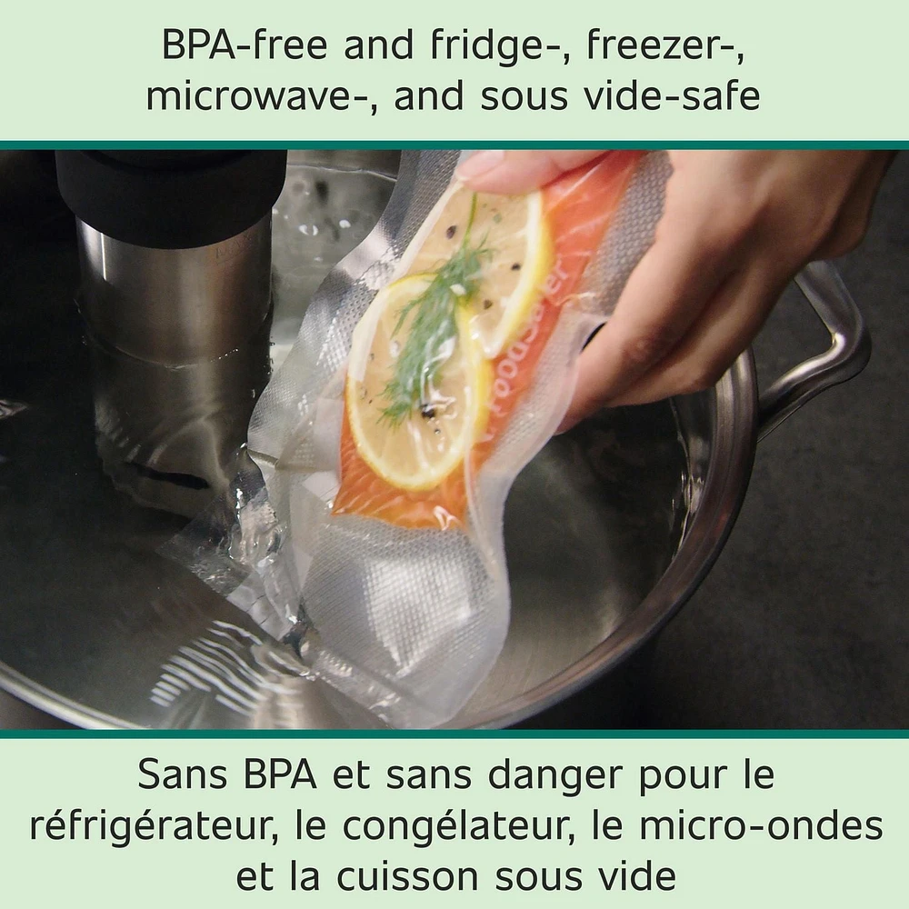 Sacs sous vide FoodSaver, sacs prédécoupés d'une pinte (946 ml)